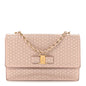 Perforated Calfskin Ginny Bow Crossbody Bag Light Pink