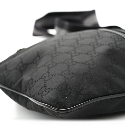 Nylon Monogram Mini Flat Messenger Bag Black