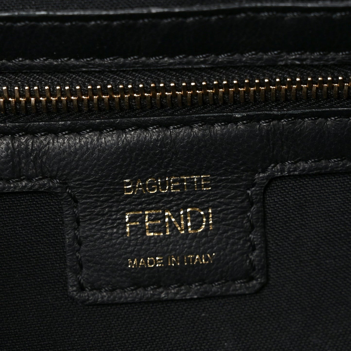 Nappa FF 1974 Embossed Baguette Black