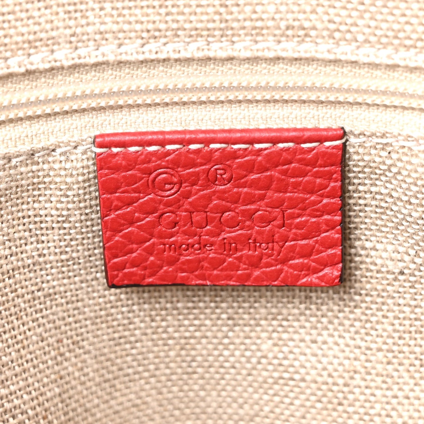 Dollar Calfskin Small GG Charm Dome Bag Red