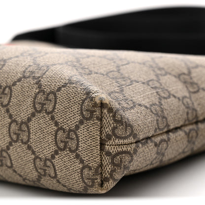 GG Supreme Monogram Web Messenger Bag Black