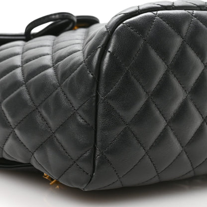 Lambskin Quilted Small Urban Spirit Backpack Black