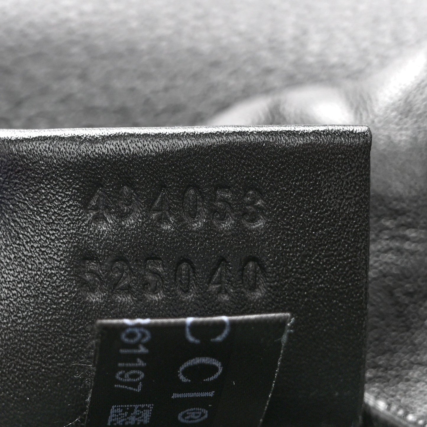 Calfskin Logo Drawstring Backpack Black