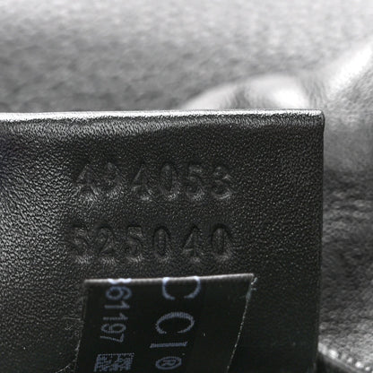 Calfskin Logo Drawstring Backpack Black