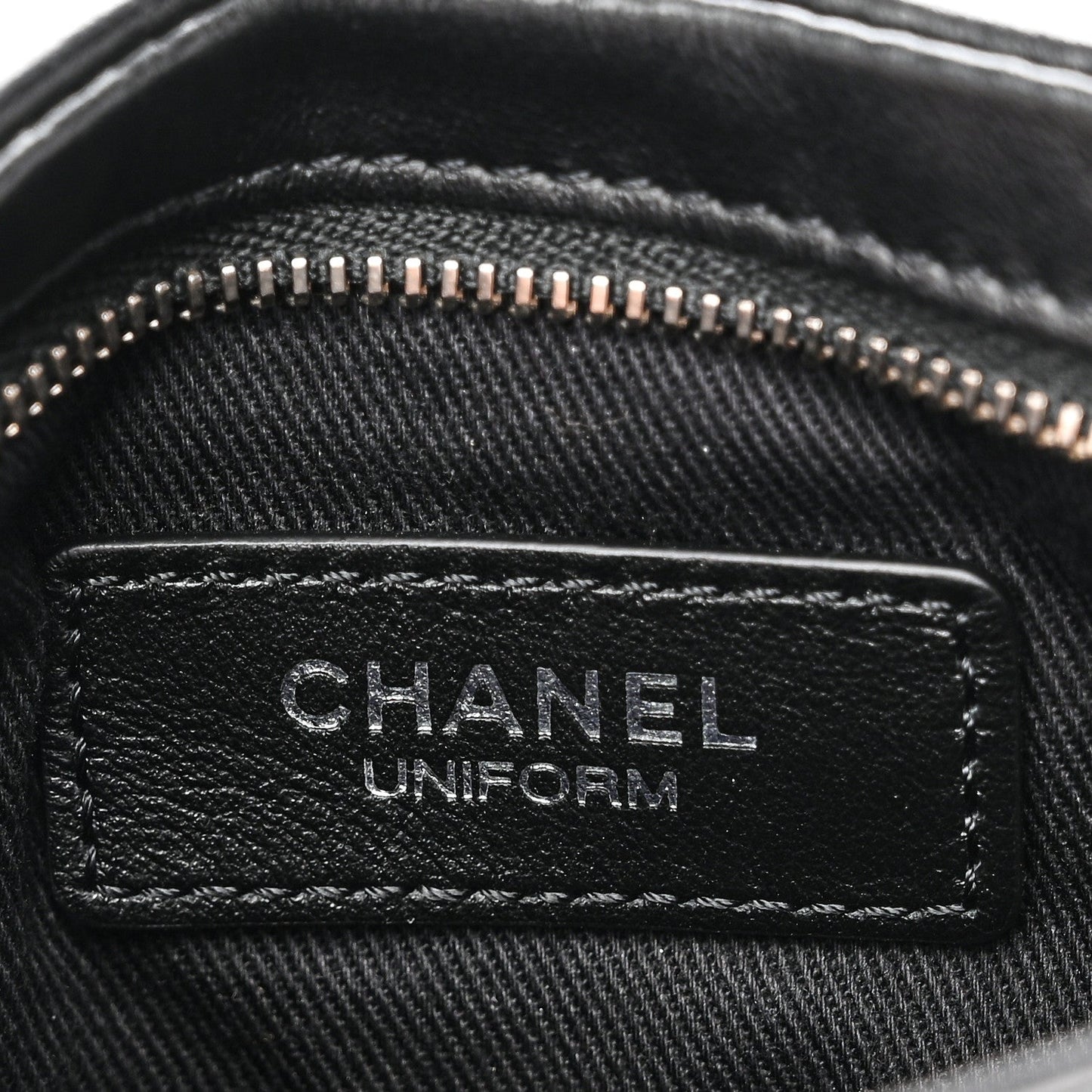 Lambskin Quilted Uniform Crossbody Bag Black