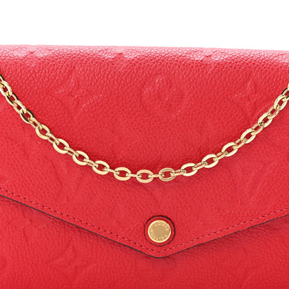Empreinte Pochette Felicie Chain Wallet Scarlet