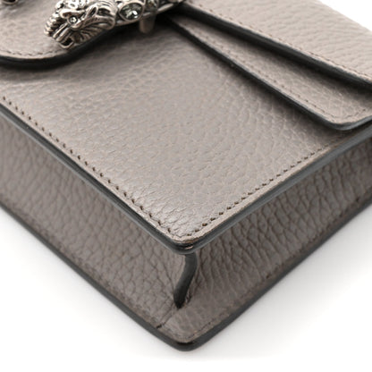 Dollar Calfskin Crystal Super Mini Dionysus Shoulder Bag Dusty Grey Black Diamond