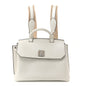 Grained Calfskin Medium Milla Convertible Backpack White Flake
