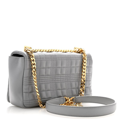 Lambskin Quilted Small Lola Bag Grey