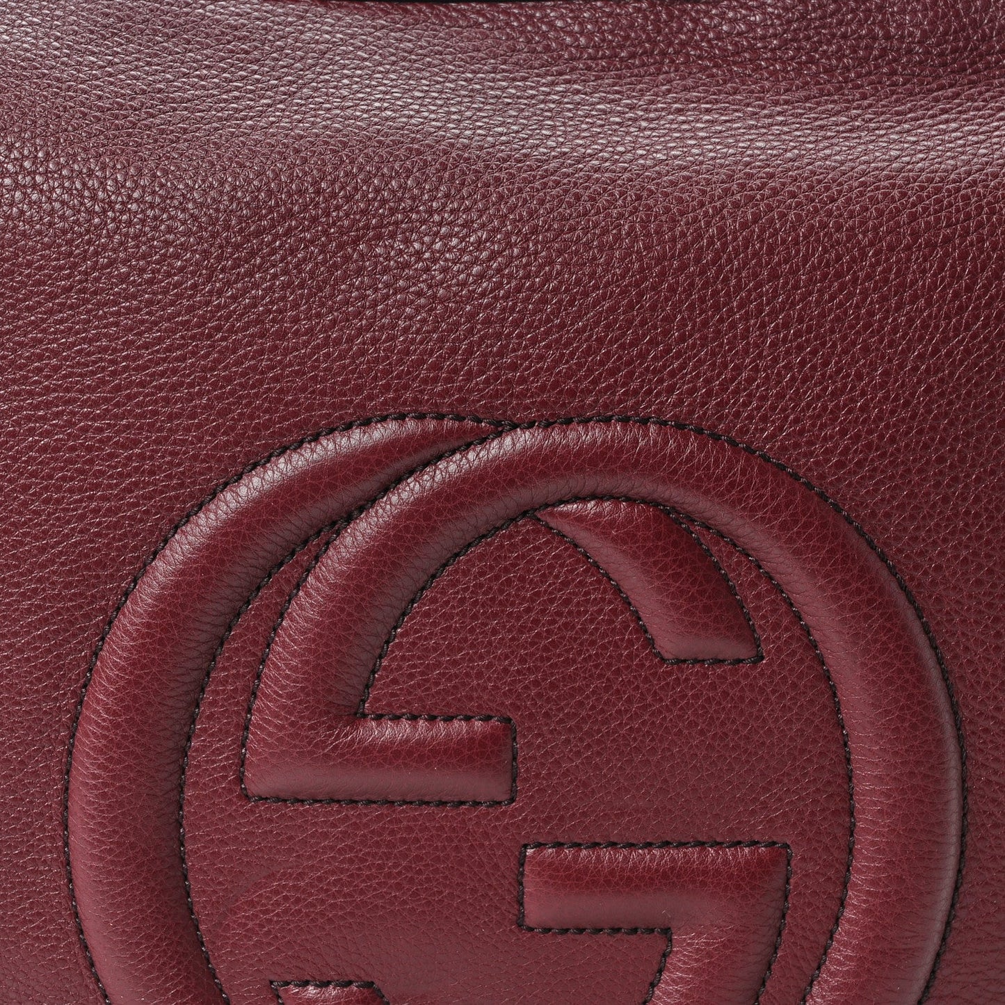 Pebbled Calfskin Medium Soho Hobo Scarlatto