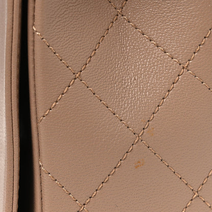 Sheepskin Quilted Vintage Mademoiselle Flap Beige
