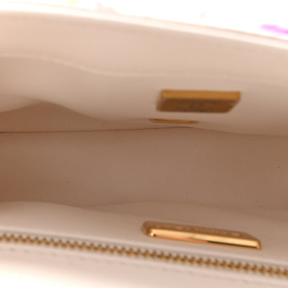 Sequin Logo CC Small Single Flap White Multicolor