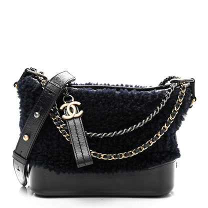 Shearling Small Gabrielle Hobo Navy