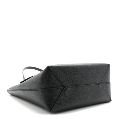 Grained Calfskin Mini Himmel Shopper Tote Black
