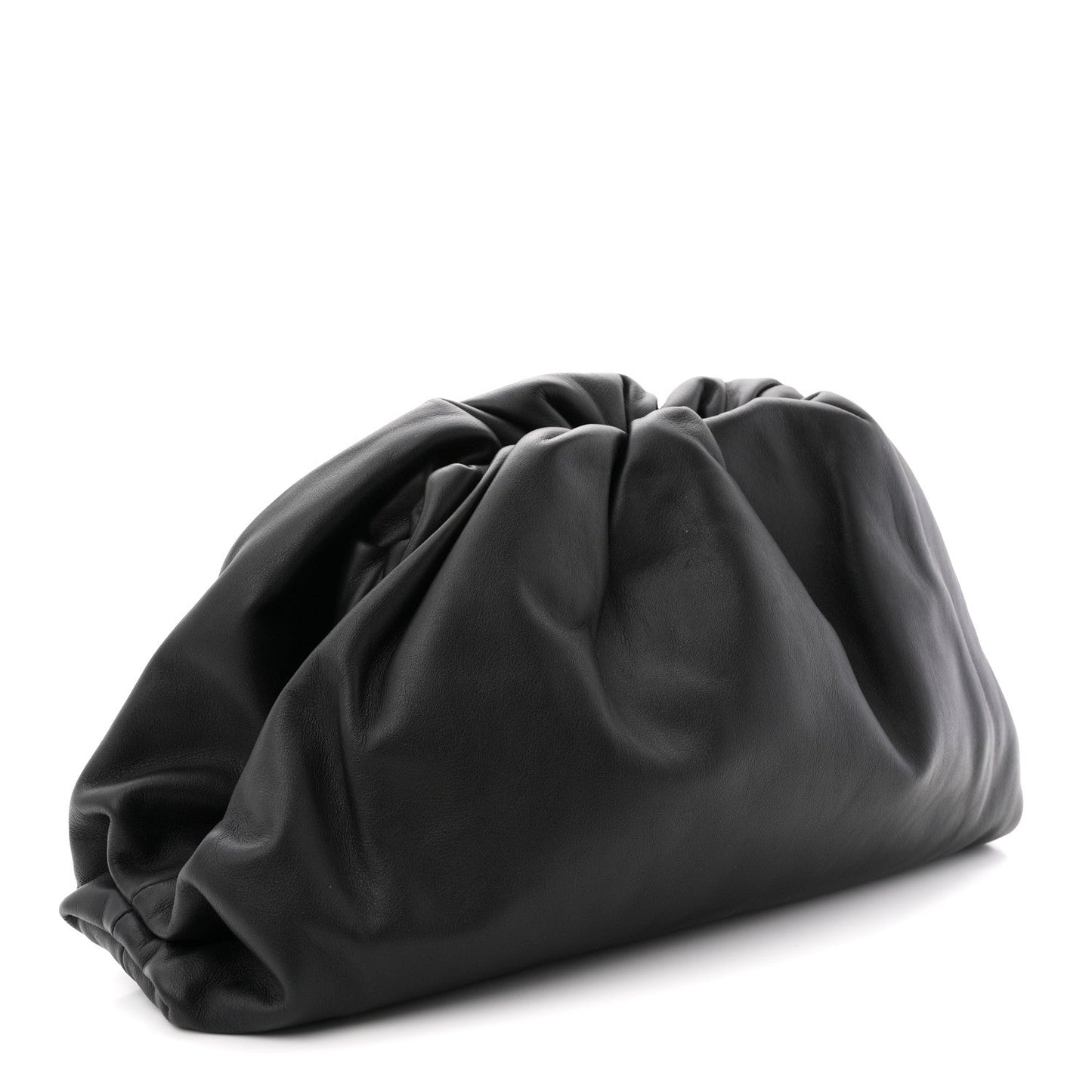 Smooth Butter Calf The Pouch Oversized Clutch Black