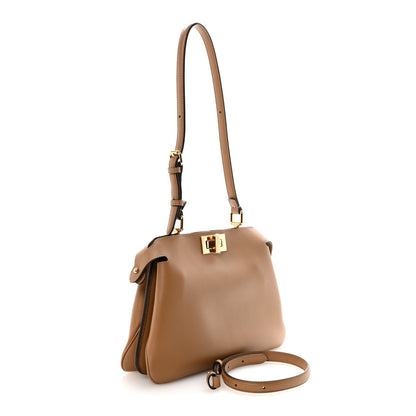 Vitello Small Soft Peekaboo Satchel Cappuccino