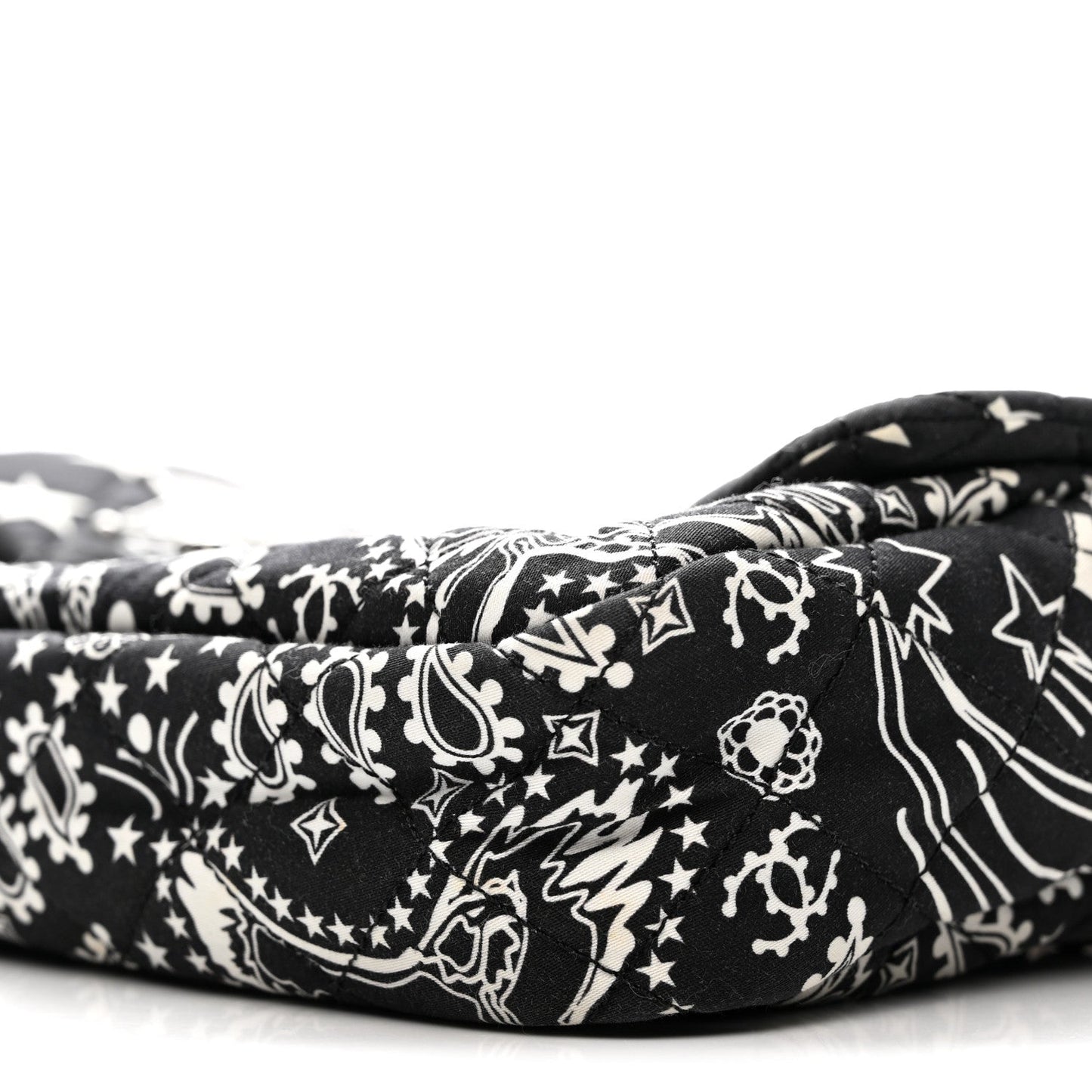 Cotton Quilted Paris Dallas Medium Bandana Flap Blue