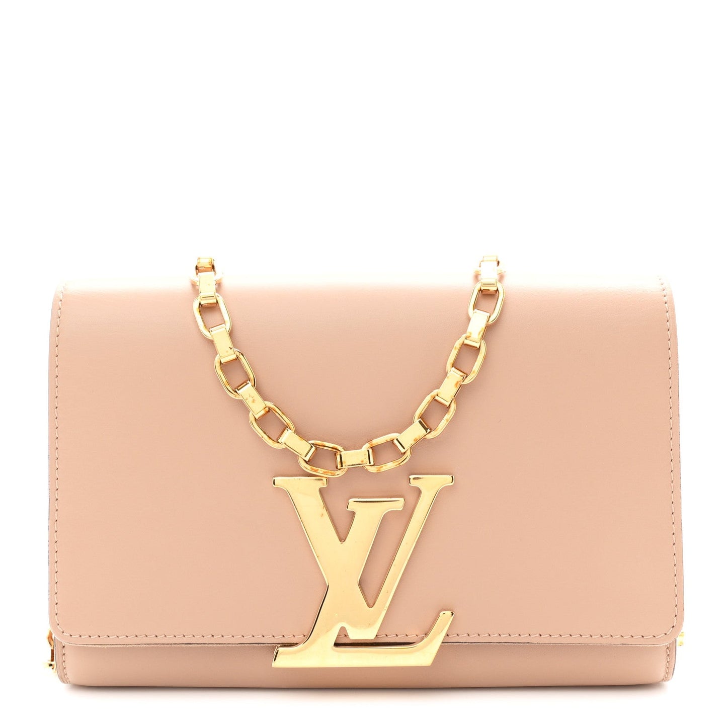 Calfskin Chain Louise MM Nude