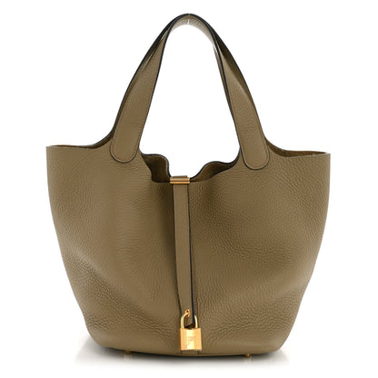 Taurillon Clemence Picotin Lock 22 MM Beige Marfa