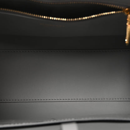 Crocodile Embossed Calfskin Mini Frances Tote Cloud Grey