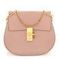 Grained Lambskin Drew Shoulder Bag Cement Pink