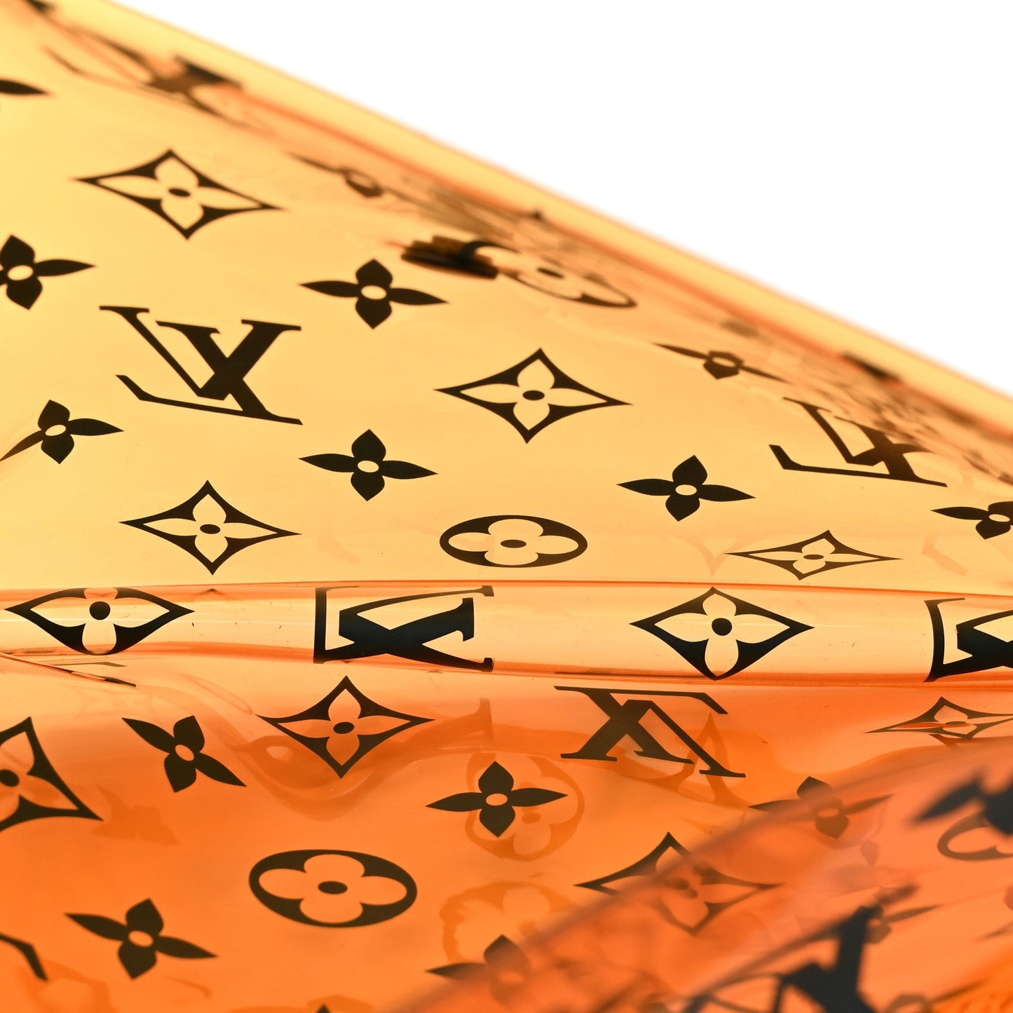 PVC Monogram Printed Envelope Pouch Orange