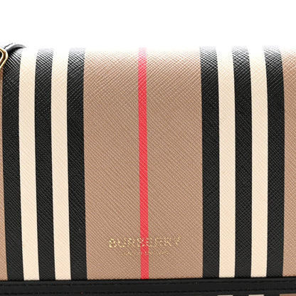 E-Canvas Icon Stripe Hannah Wallet With Detachable Strap Archive Beige