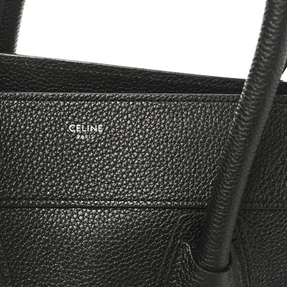 Drummed Calfskin Mini Luggage Black