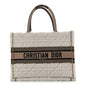 Shearling Cannage Medium Book Tote Ecru Black
