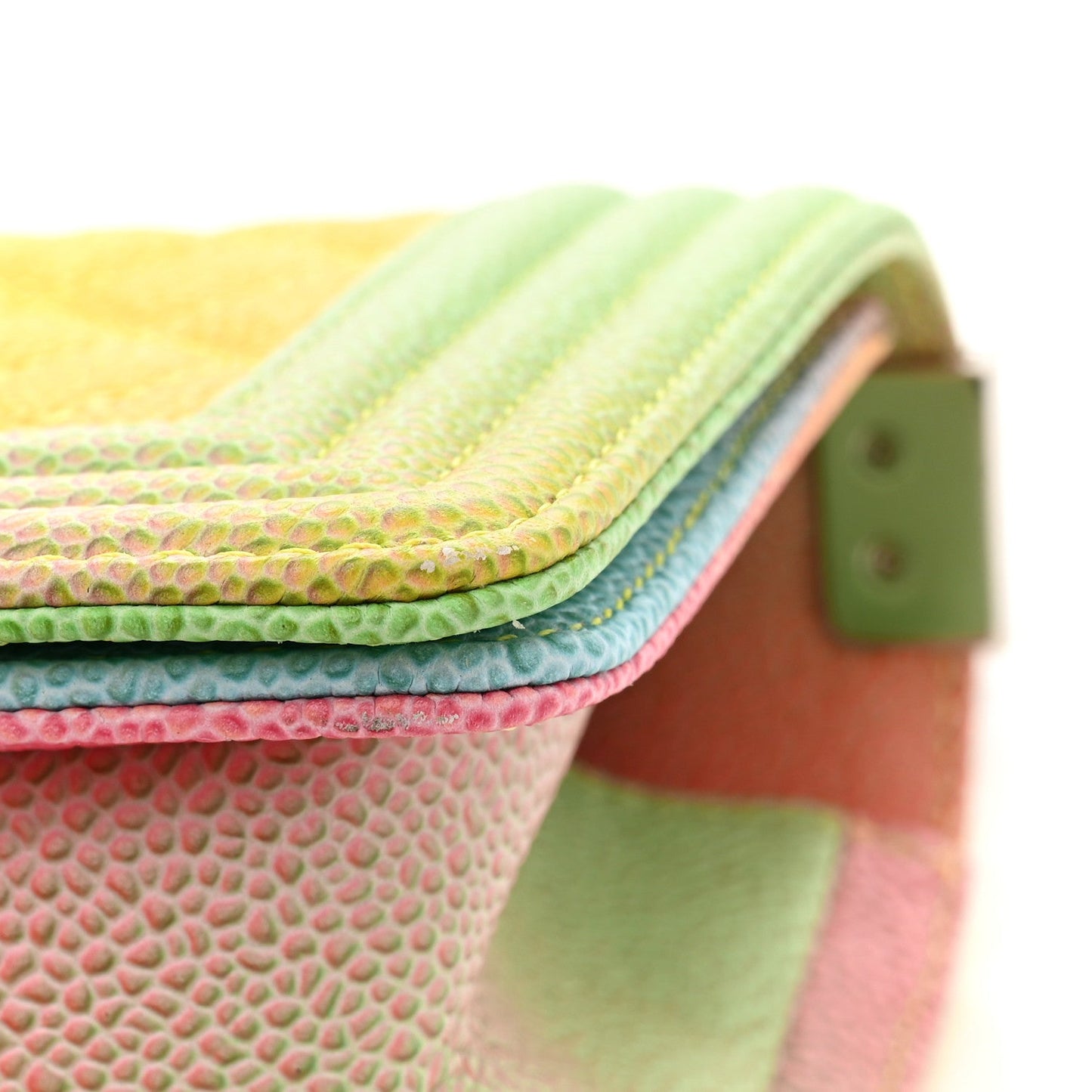 Caviar Quilted Small Cuba Rainbow Boy Flap  Multicolor