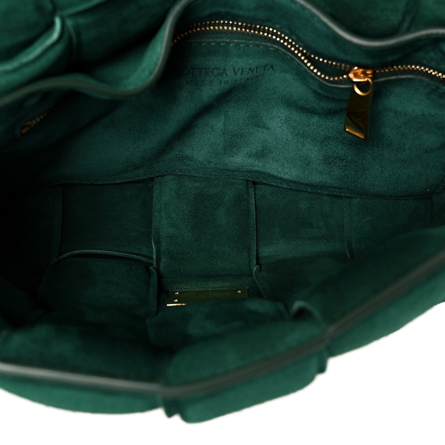 Suede Maxi Intrecciato Padded Chain Cassette Crossbody Bag Emerald Green