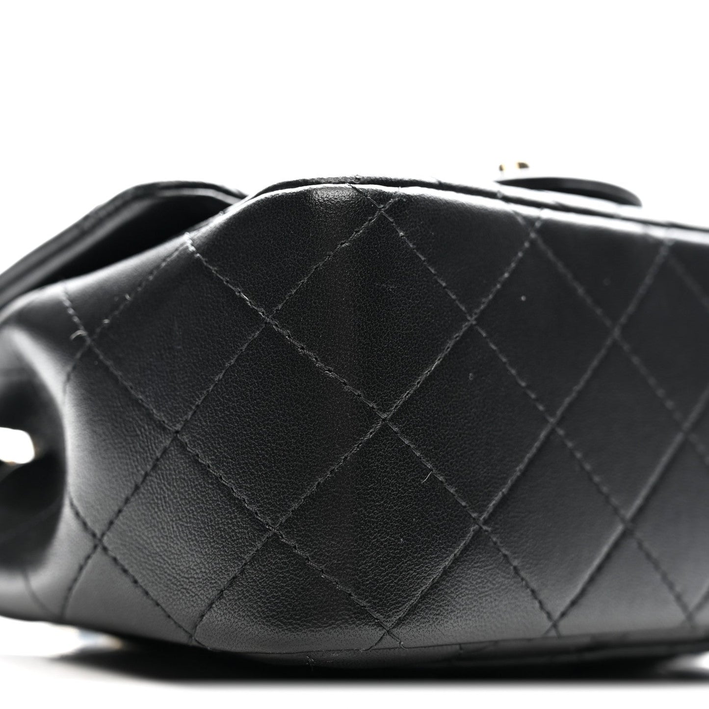 Lambskin Quilted Mini Square Flap Black
