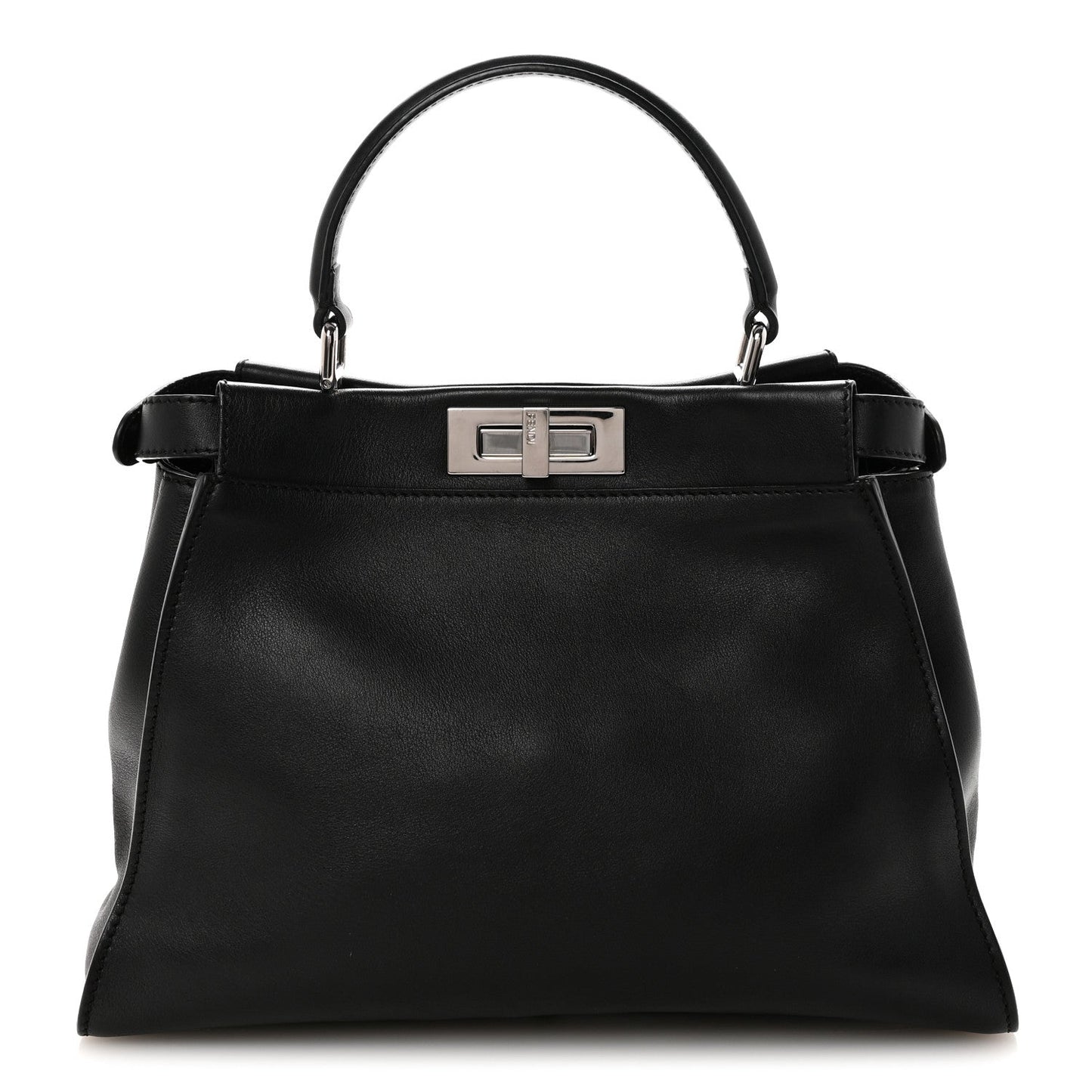 Vitello Seta Snakeskin Crocodile Monster Eyes Medium Peekaboo Iconic Satchel Black Girasole