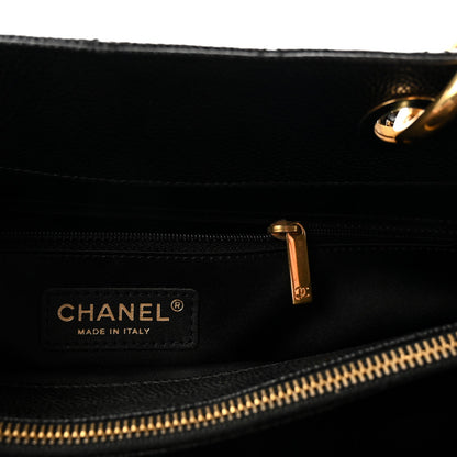 Caviar Quilted XL Grand Shopping Tote GST Black