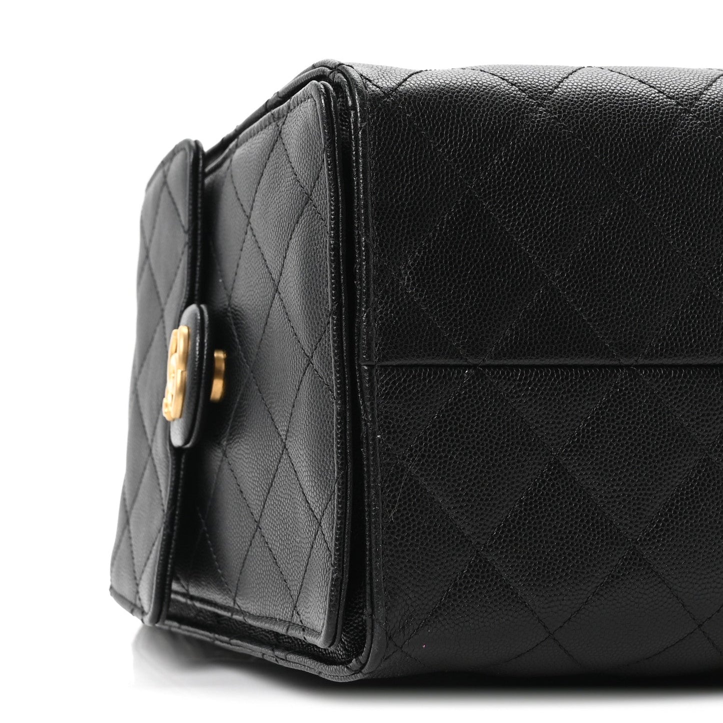 Caviar Quilted Medium Chanel 25 Handbag Black