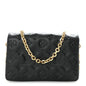 Lambskin Embossed Monogram Pochette Coussin Black