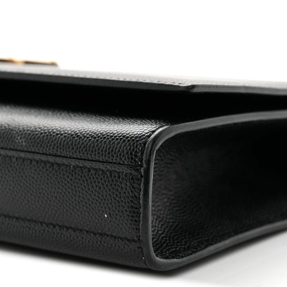 Grain De Poudre Monogram Cassandre Clutch Black