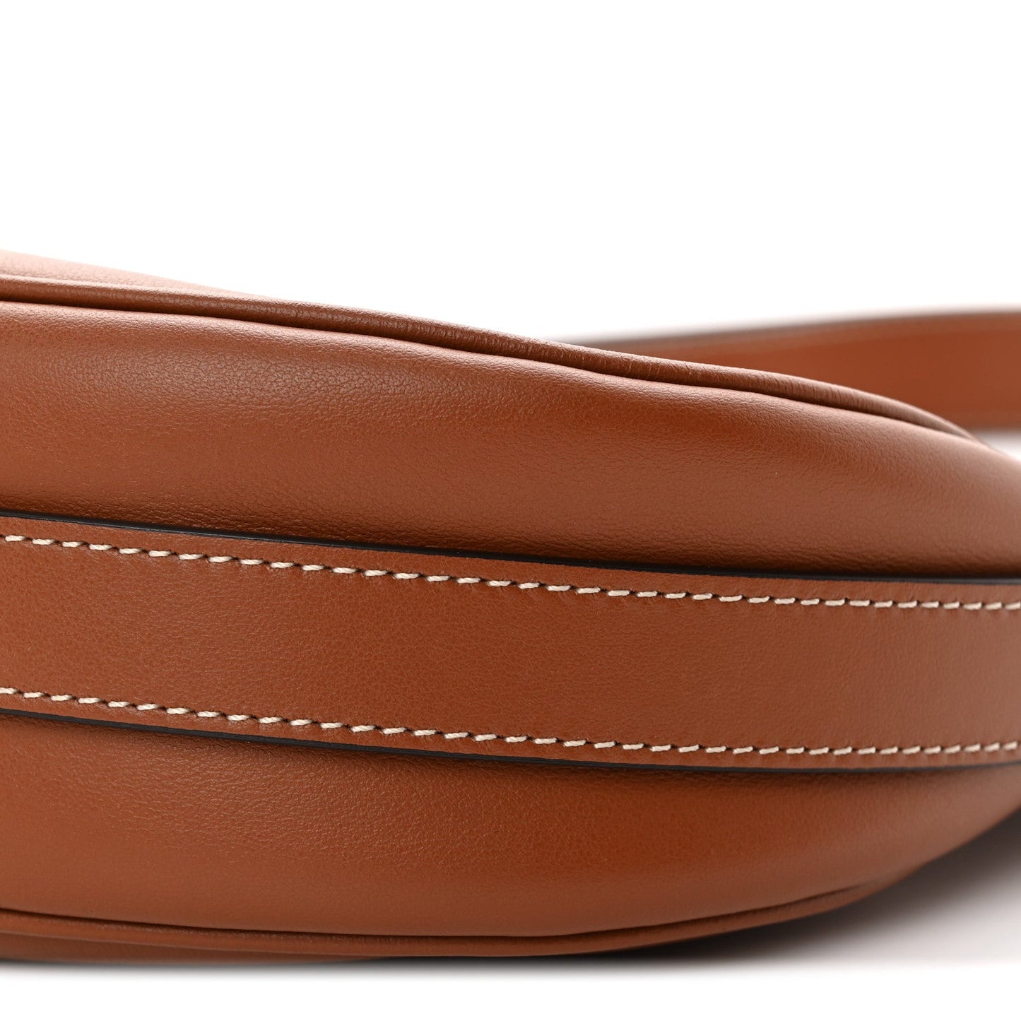 Smooth Calfskin Medium Strap Ava Shoulder Bag Tan