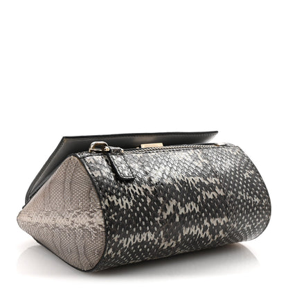 Elaphe Mini Pandora Box Crossbody Bag Beige