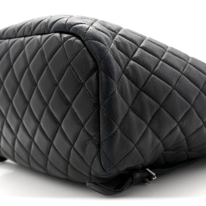 Calfskin Quilted Small Urban Spirit Backpack Black