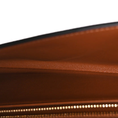 Triomphe Canvas Asymmetric Clutch Tan