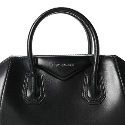 Shiny Lord Calfskin Small Antigona Black