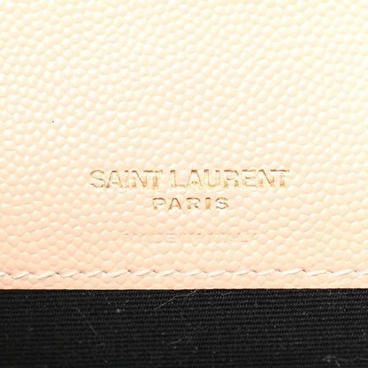 Grain De Poudre Matelasse Chevron Monogram Envelope Chain Wallet Dark Beige