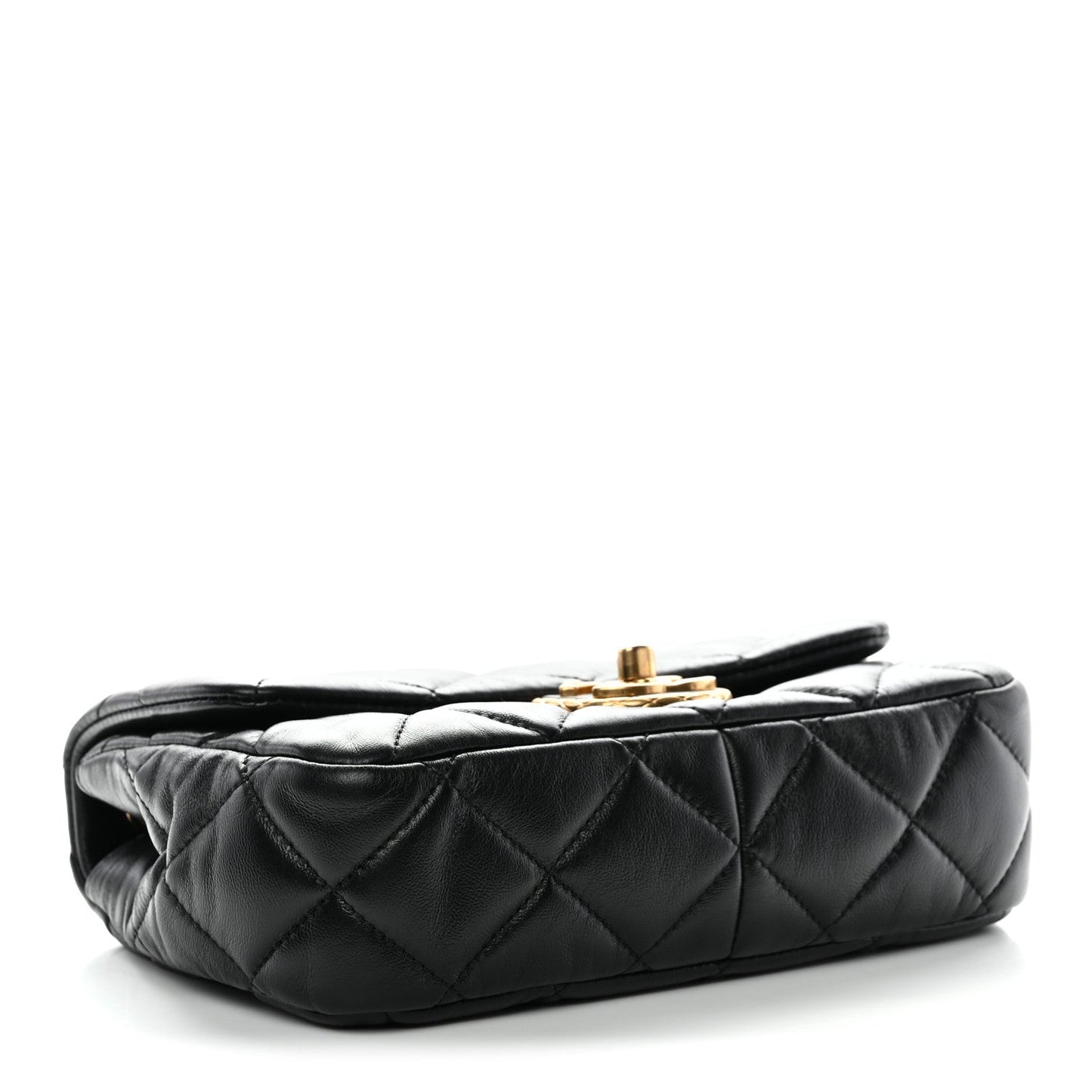Lambskin Quilted Mini Flap Black