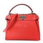 Vitello Granato Camoscio Selleria Macro Stitchings Mini Peekaboo I SEE U Satchel Tullipano