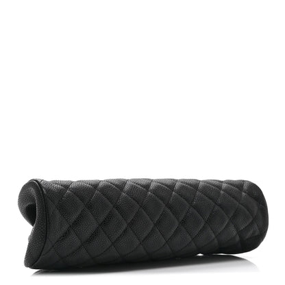 Caviar Quilted Timeless Clutch Black