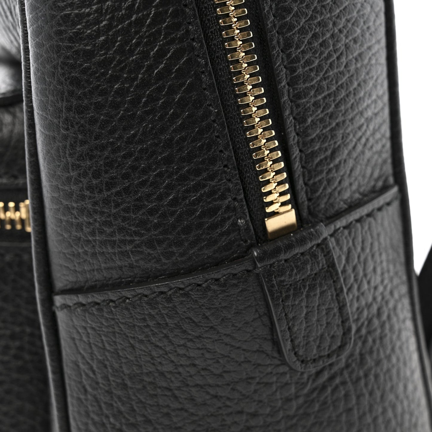 Pebbled Calfskin Soho Chain Backpack Black