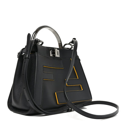 Nappa FF Mini Peekaboo Iconic Satchel Black Sunflower