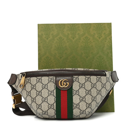 GG Supreme Monogram Web Small Ophidia Belt Bag Beige Ebony New Acero