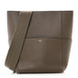 Soft Grained Calfskin Sangle Bucket Bag Taupe